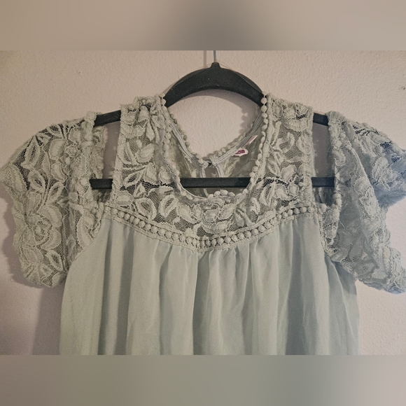 Mint green flowy dress - Picture 4 of 6